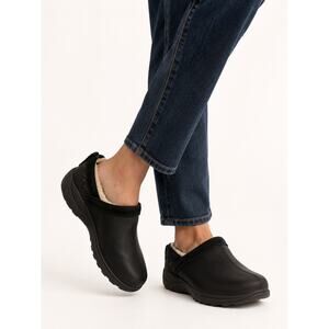 NWOT LL Bean Sherpa Lined Slip On Clog Women 7M Black Comfort Outdoor